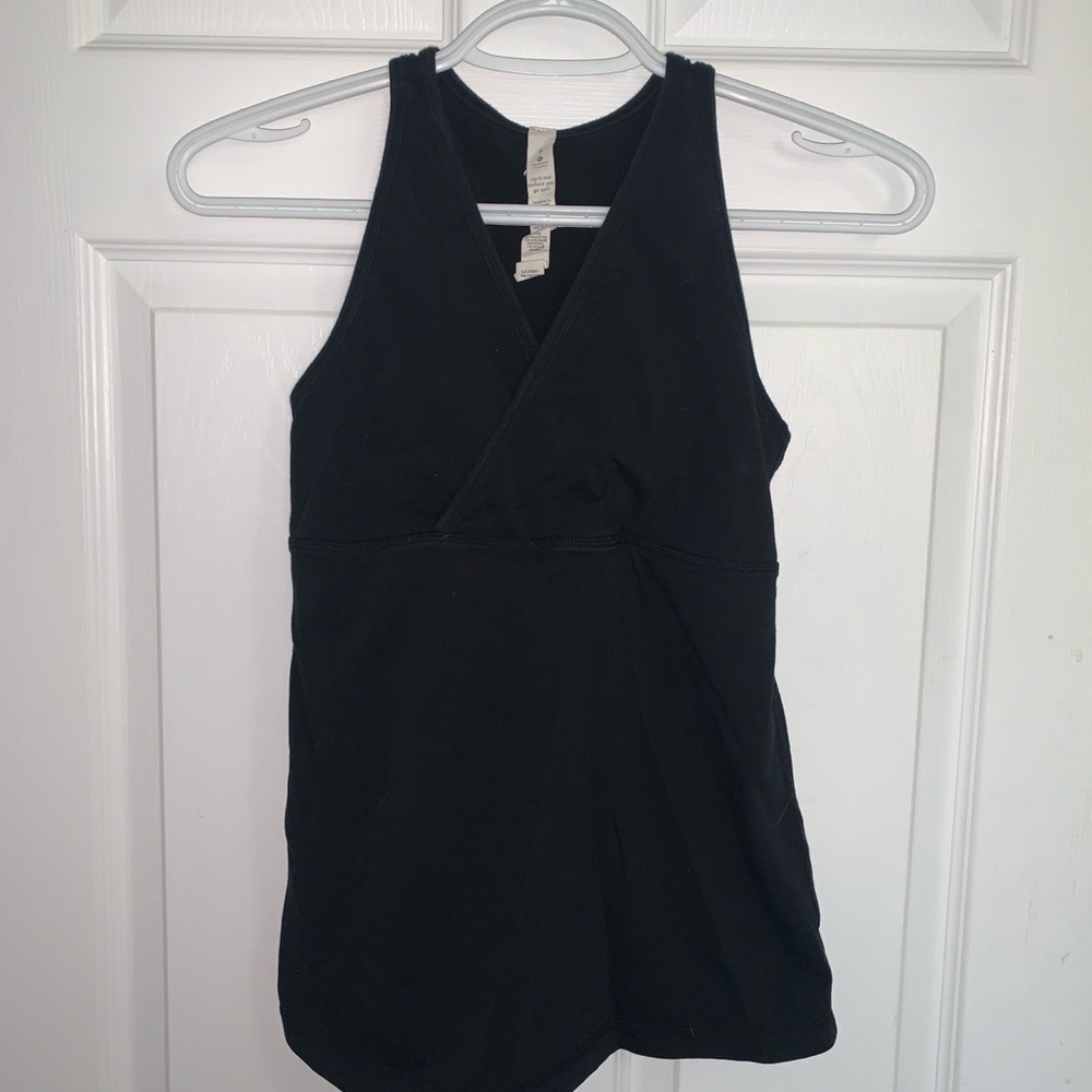 Lululemon Black Cross Front Vintage Top
